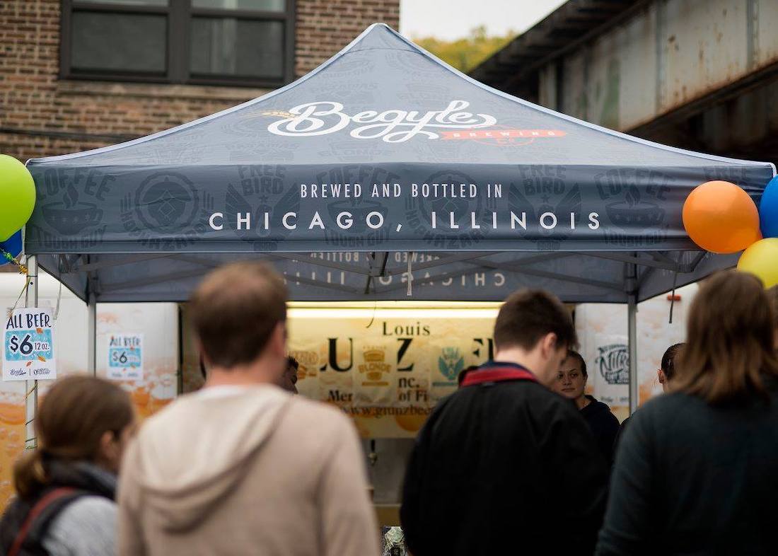 Begyle Brewing beer tent in Chicago, Illinois