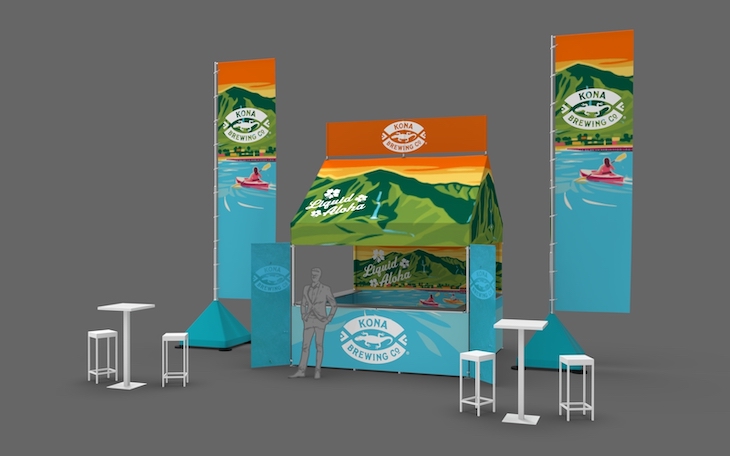 A rendering of a 10x10 MONARCHGABLE for Kona Brewing Co.” style=