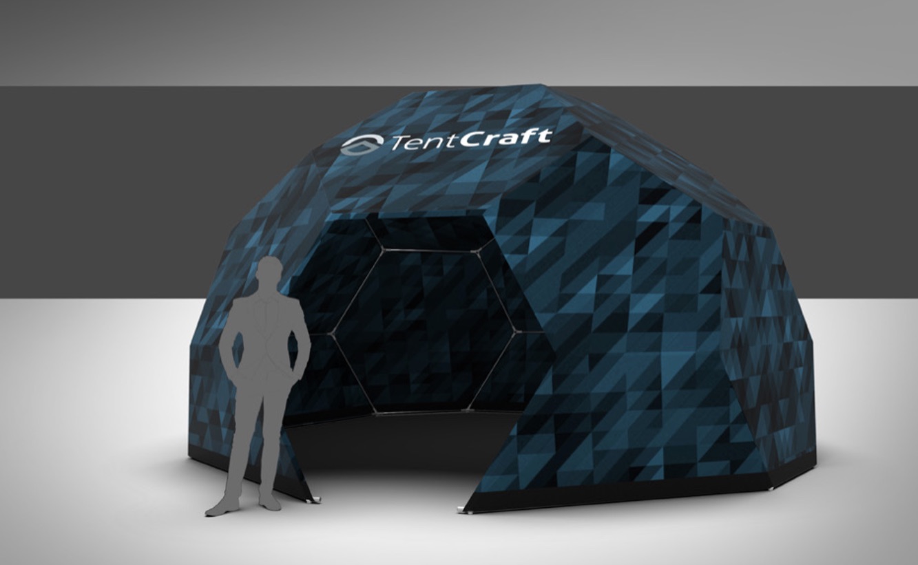 event dome rendering with custom printing