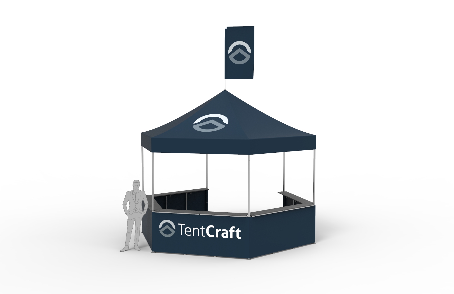 cube style custom canopy tent
